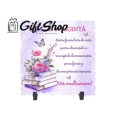 Draga doamna diriginta, placheta cu mesaj